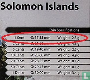 Salomon-Inseln 1 Cent 1996 - Bild 3