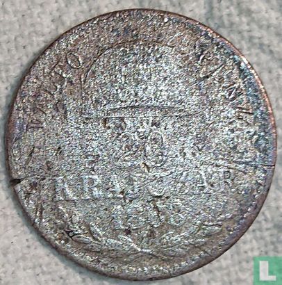 Hongrie 20 krajczar 1868 (KB) "váltó pénz"  - Image 1