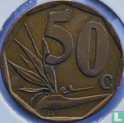 Afrique du Sud 50 cents 1997 - Image 2