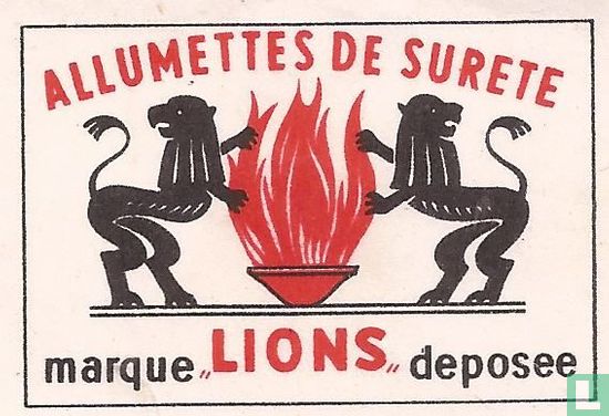 Allumettes de surete Lions 
