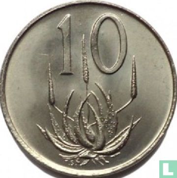 Zuid-Afrika 10 cents 1968 (SOUTH AFRICA) "The end of Charles Robberts Swart's presidency" - Afbeelding 2