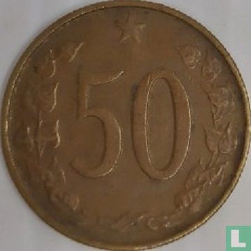 Tsjecho-Slowakije 50 haleru 1969 (jaartal zonder punten) - Afbeelding 2