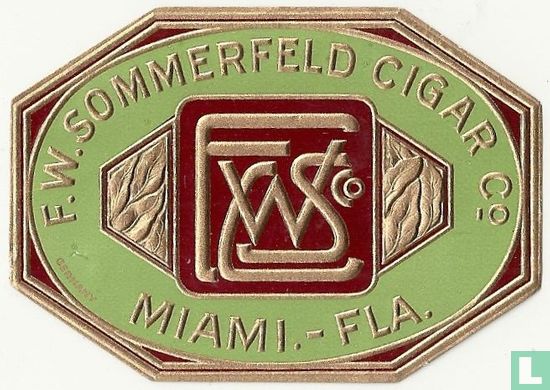 F.W. Sommerfeld Cigar Co Miami.-Fla. - Germany - Afbeelding 1