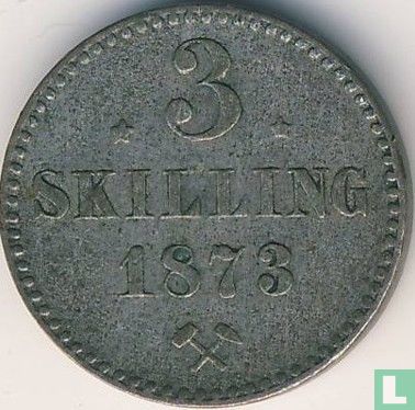 Noorwegen 3 skilling 1873 - Afbeelding 1