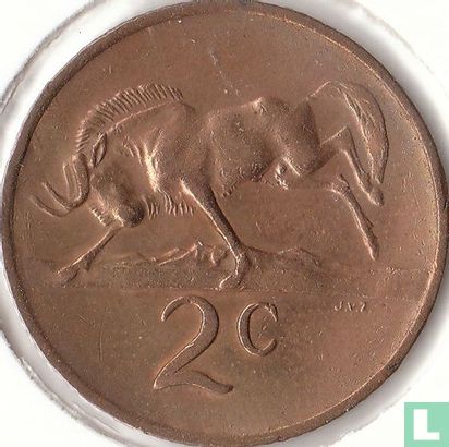 Afrique du Sud 2 cents 1972 - Image 2
