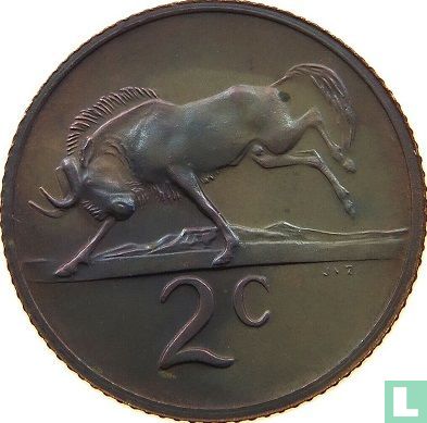 Zuid-Afrika 2 cents 1969 (SOUTH AFRICA) - Afbeelding 2