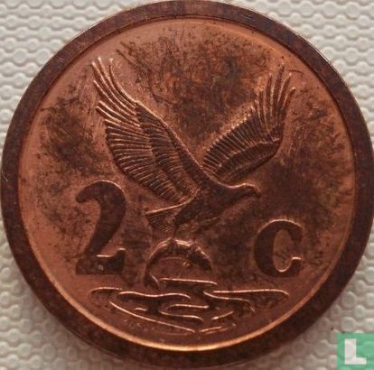 Afrique du Sud 2 cents 1990 (acier recouvert de cuivre) - Image 2