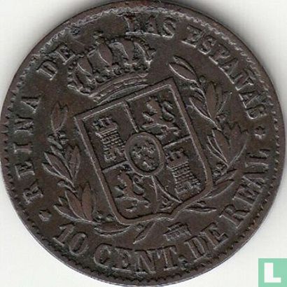 Espagne 10 centimos 1861 - Image 2