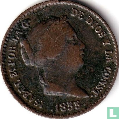 Spanje 10 centimos 1855 - Afbeelding 1