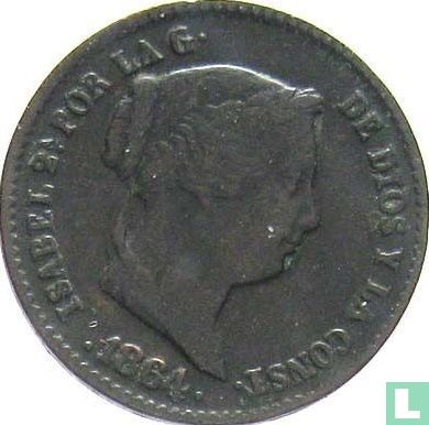 Spanje 10 centimos 1864 - Afbeelding 1