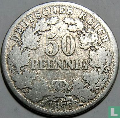 Empire allemand 50 pfennig 1877 (E - type 2) - Image 1
