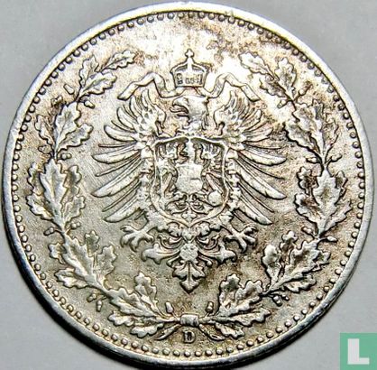 Duitse Rijk 50 pfennig 1877 (D - type 2) - Afbeelding 2