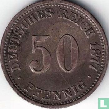 Duitse Rijk 50 pfennig 1877 (C - type 1) - Afbeelding 1