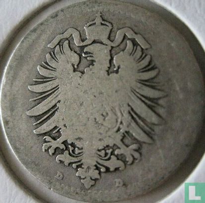 German Empire 50 pfennig 1877 (D - type 1) - Image 2