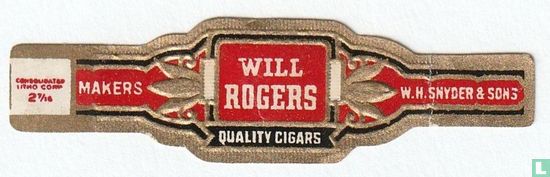 Will Rogers Quality cigars - Makers - W. H. Snyder & Sons - Image 1