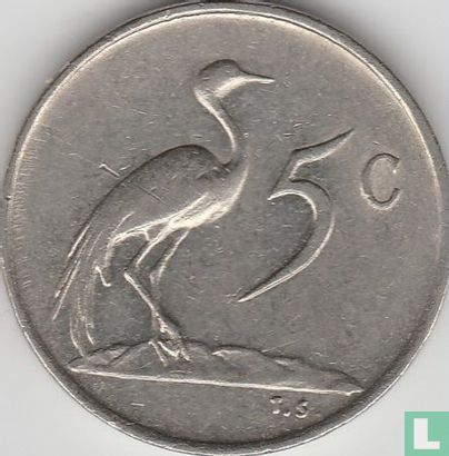 South Africa 5 cents 1971 - Image 2