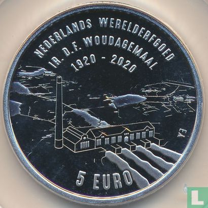 Nederland 5 euro 2020 (PROOF) "100th anniversary of Woudagemaal" - Afbeelding 1