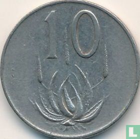 Afrique du Sud 10 cents 1970 - Image 2