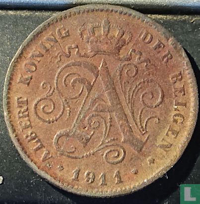 Belgique 2 centimes 1911 (NLD - date 1.2mm) - Image 1