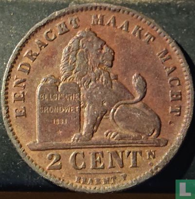 Belgien 2 Centime 1911 (NLD - datum 1.2mm) - Bild 2