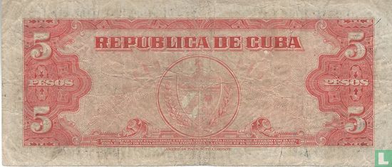 Cuba 5 pesos 1950 - Image 2
