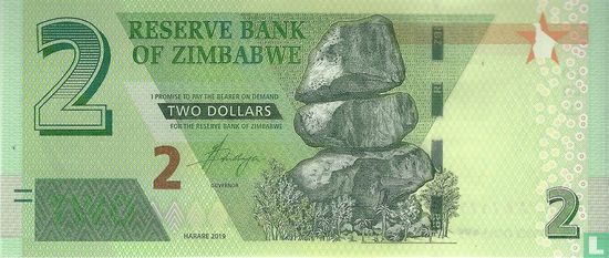 Zimbabwe 2 Dollars  2019 - Afbeelding 1