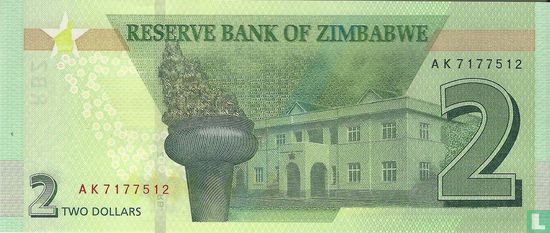 Zimbabwe 2 Dollars  2019 - Afbeelding 2