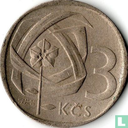 Czechoslovakia 3 koruny 1968 - Image 2