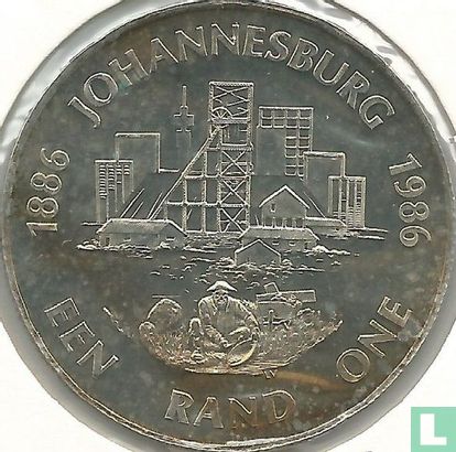 Afrique du Sud 1 rand 1986 "100th anniversary Johannesburg gold rush" - Image 2