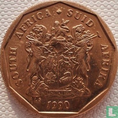 Afrique du sud 20 cents 1990 (acier recouvert de bronze) - Image 1