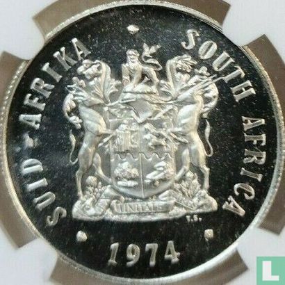 Zuid-Afrika 1 rand 1974 (PROOF) "50th anniversary of the Pretoria Mint" - Afbeelding 1