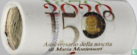 Italie 2 euro 2020 (rouleau) "150th anniversary Birth of Maria Montessori" - Image 2
