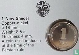Israël 1 nouveau sheqel 1991 (JE5751 - PIEFORT) "Israel anniversary" - Image 3