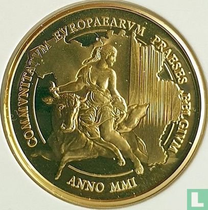 België 5000 francs 2001 (PROOF) "Belgian presidency of European Union" - Afbeelding 1