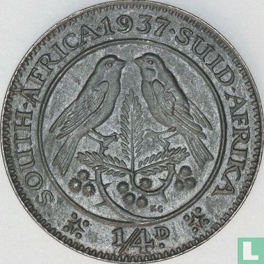 South Africa ¼ penny 1937 - Image 1