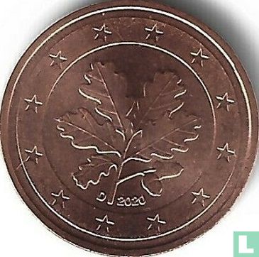 Duitsland 1 cent 2020 (D) - Afbeelding 1