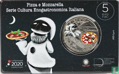 Italy 5 euro 2020 (coincard) "Pizza and mozzarella" - Image 2