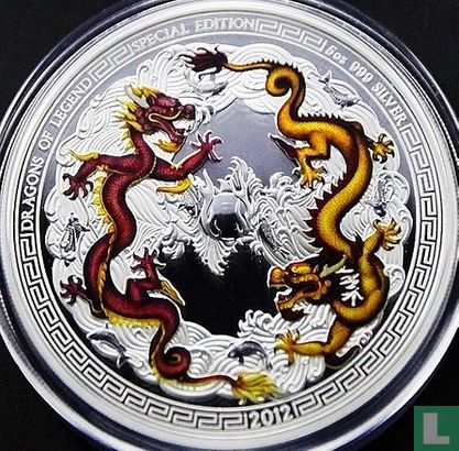 Tuvalu 5 dollars 2012 (PROOF) "Year of the Dragon" - Image 1