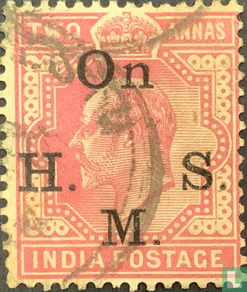 King Edward VII, with overprint