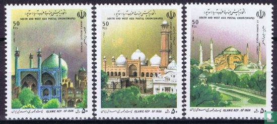 Trafic postal pour l'Asie du Sud et de l'Ouest - Mosquées