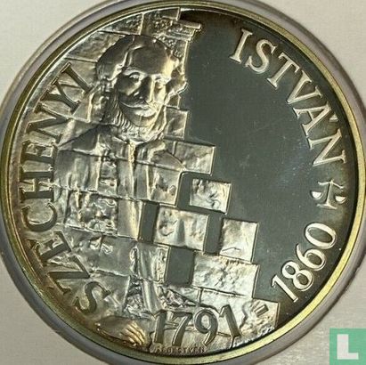 Hongarije 500 forint 1991 (PROOF) 200th anniversary Birth of Count István Széchenyi" - Afbeelding 2
