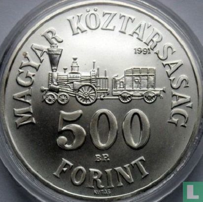 Hongrie 500 forint 1991 "200th anniversary Birth of Count István Széchenyi" - Image 1