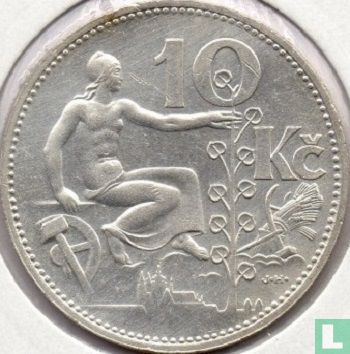 Tchécoslovaquie 10 korun 1930 - Image 2