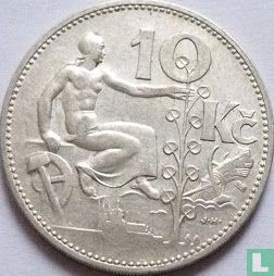 Czechoslovakia 10 korun 1933 - Image 2