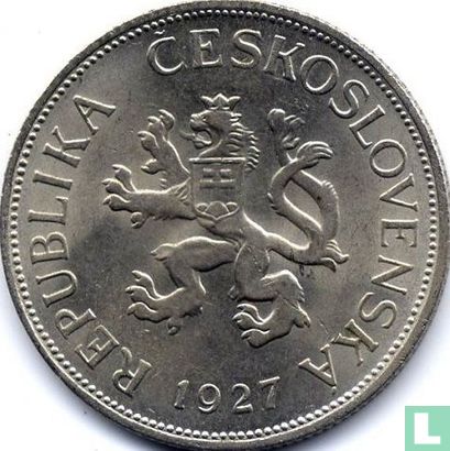 Tchécoslovaquie 5 korun 1927 - Image 1