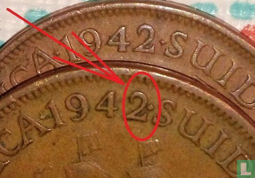 Afrique du Sud 1 penny 1942 (étoile proche du 2) - Image 3