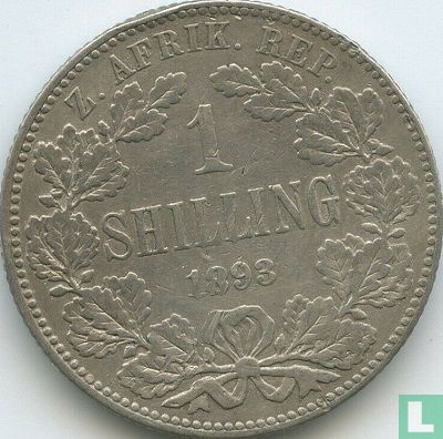 Afrique du Sud 1 shilling 1893 - Image 1