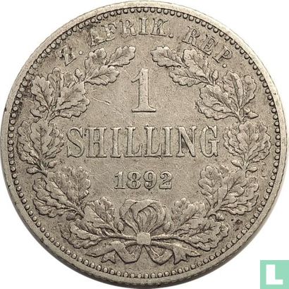 Afrique du Sud 1 shilling 1892 - Image 1
