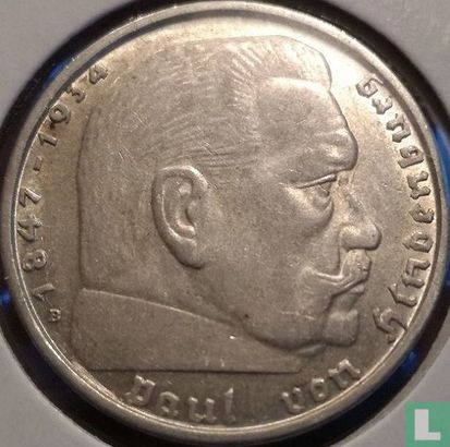 Duitse Rijk 2 reichsmark 1938 (B) - Afbeelding 2