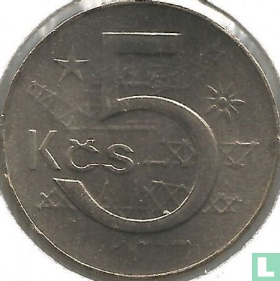 Tsjecho-Slowakije 5 korun 1987 - Afbeelding 2